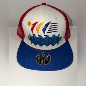 Born Fly Red and Blue Trucker Hat